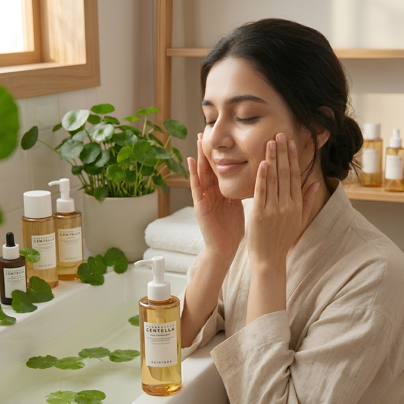 Disuelve maquillaje e impurezas.